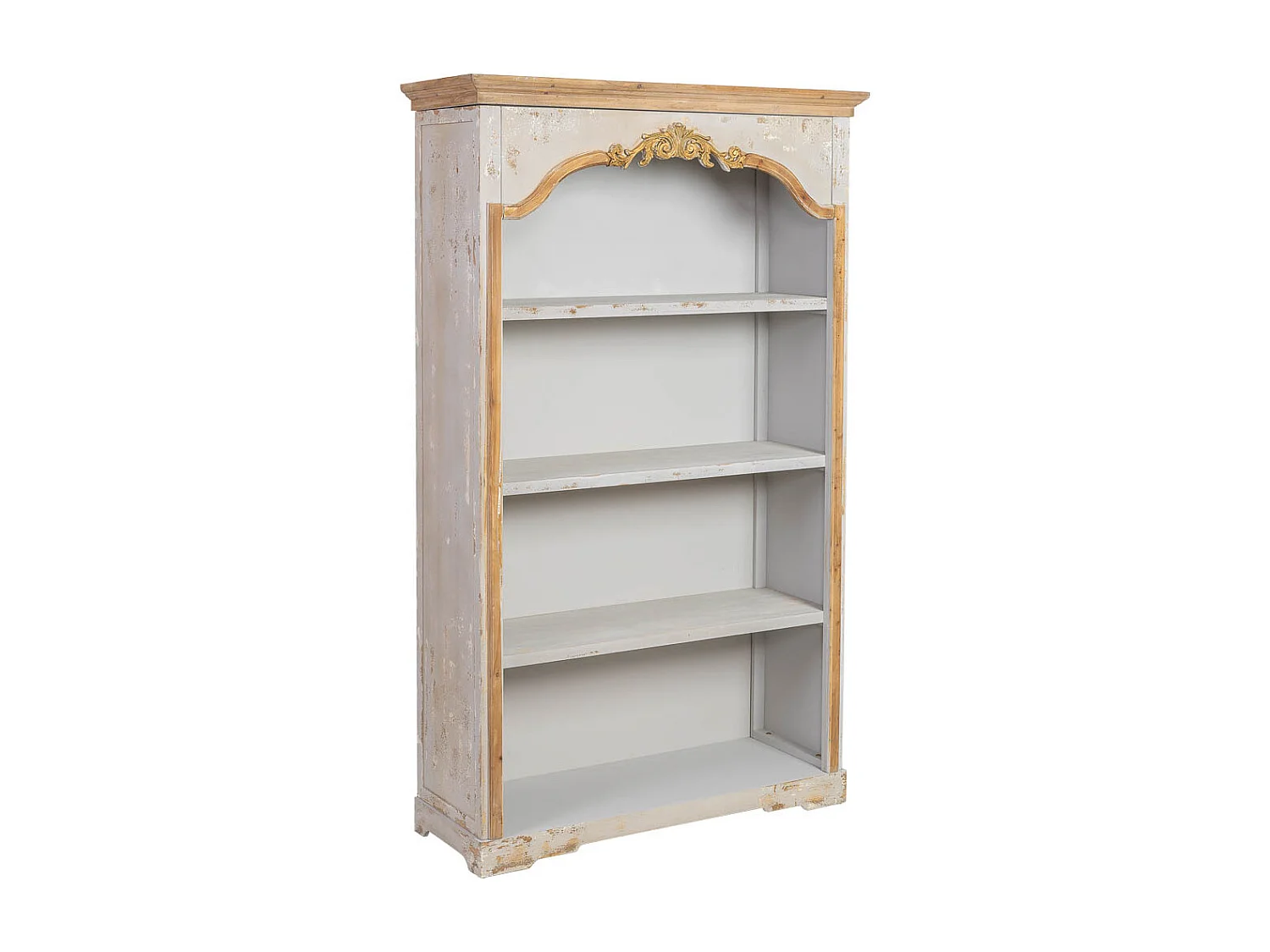 Estantería librería de madera gris envejecida 120x45x210h cm