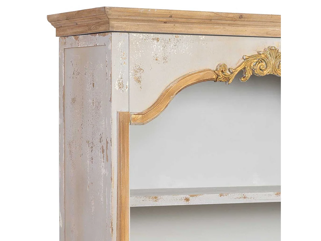 Estantería librería de madera gris envejecida 120x45x210h cm