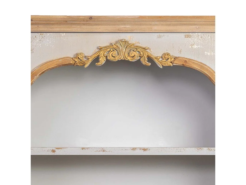 Estantería librería de madera gris envejecida 120x45x210h cm