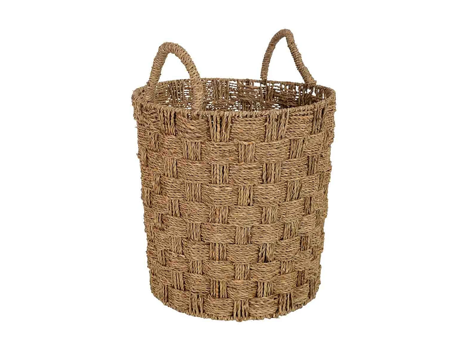 Cesta de junco marrón D40/34xH40/47