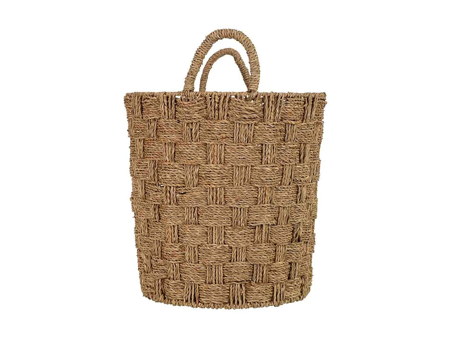 Cesta de junco marrón D40/34xH40/47