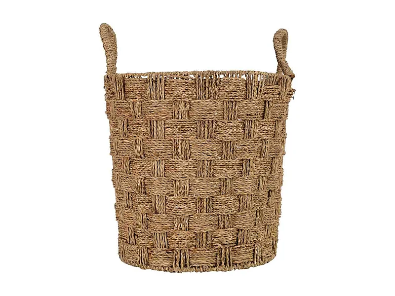 Cesta de junco marrón D40/34xH40/47