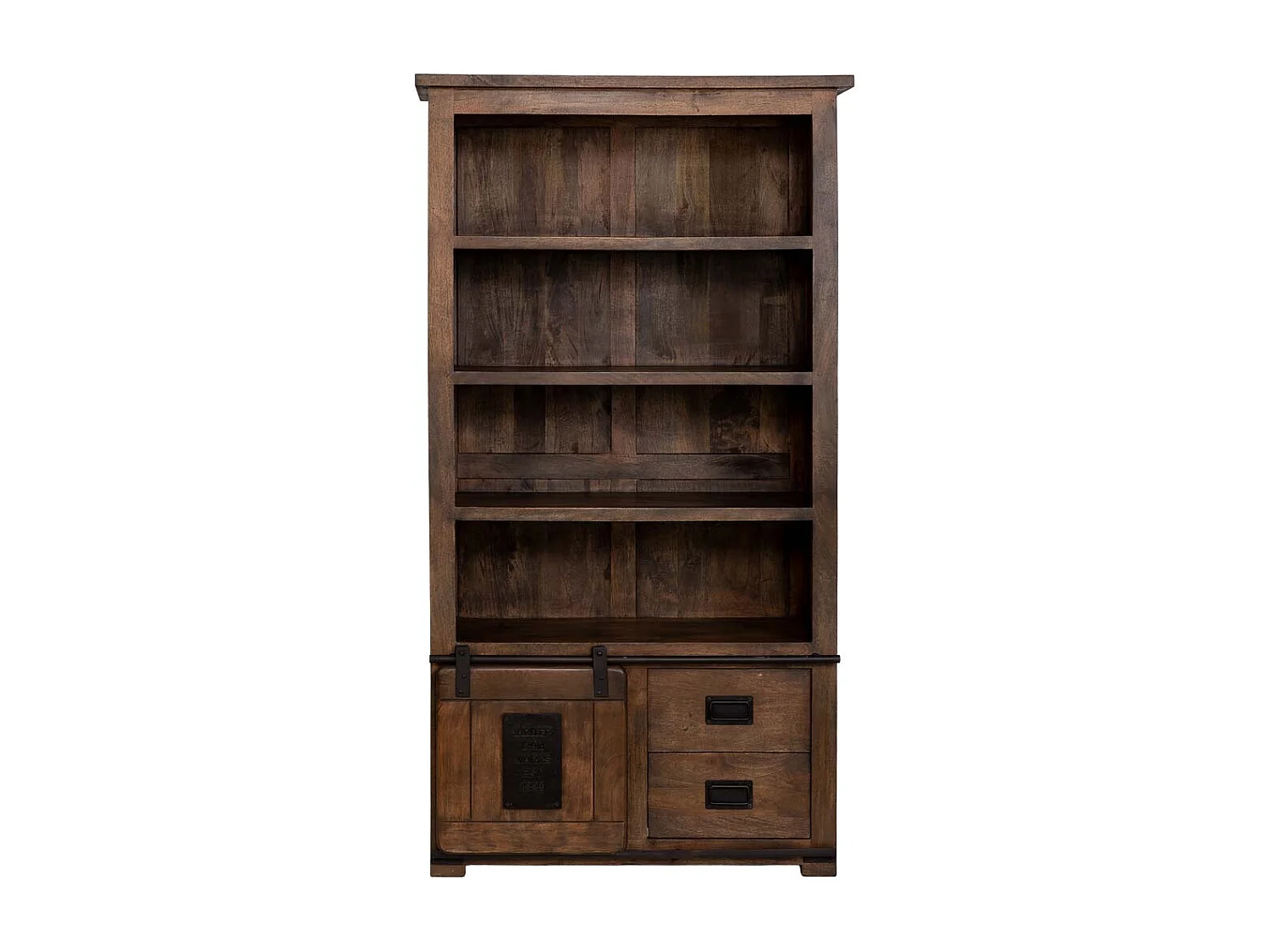 Bibliothèque en bois marron, fabriquée à la main, 100 x 40 x 185 cm (h)