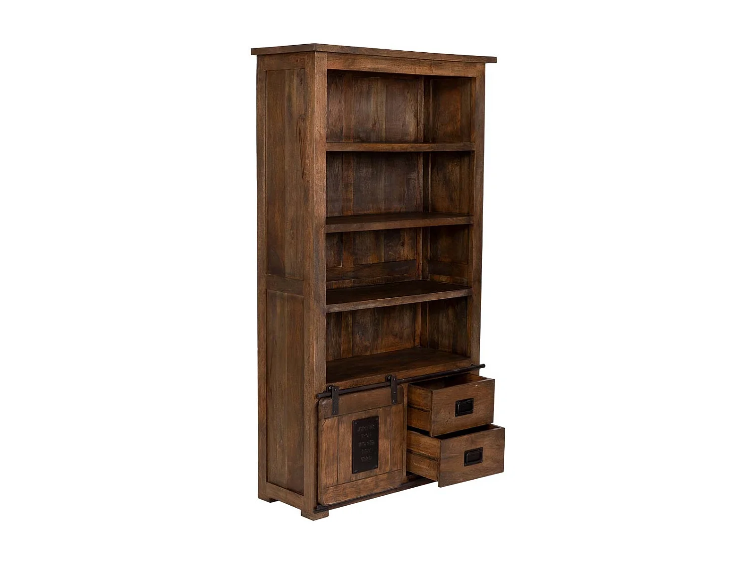 Bibliothèque en bois marron, fabriquée à la main, 100 x 40 x 185 cm (h)