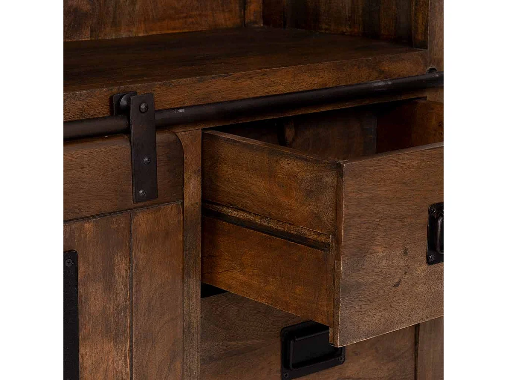 Bibliothèque en bois marron, fabriquée à la main, 100 x 40 x 185 cm (h)