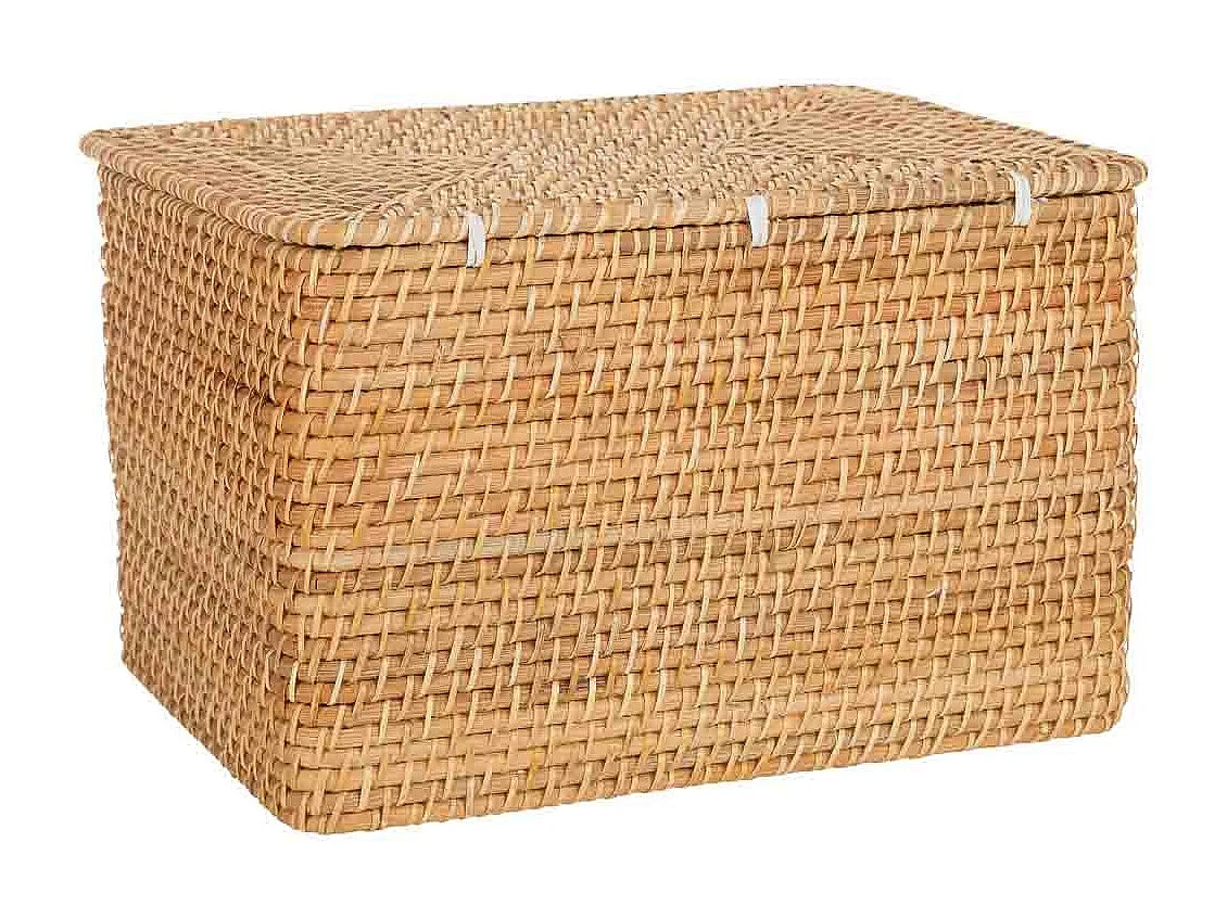 Boîte en rotin marron 40 x 30 x H25