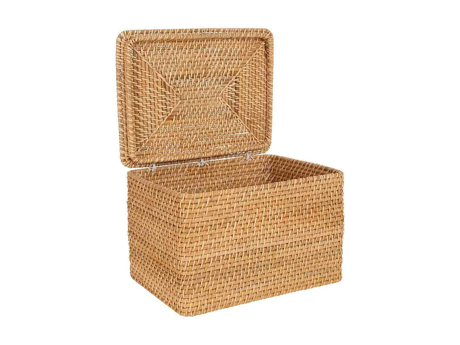 Boîte en rotin marron 40 x 30 x H25