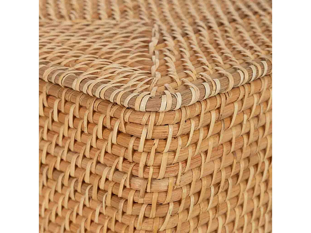 Boîte en rotin marron 40 x 30 x H25