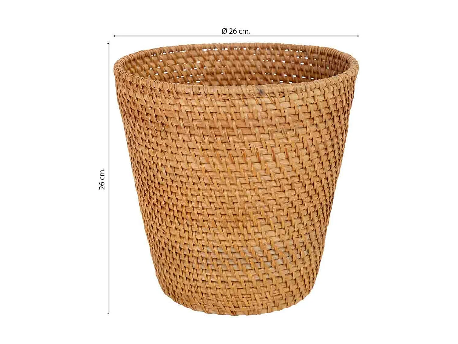 Panier en rotin brun D26 x H26
