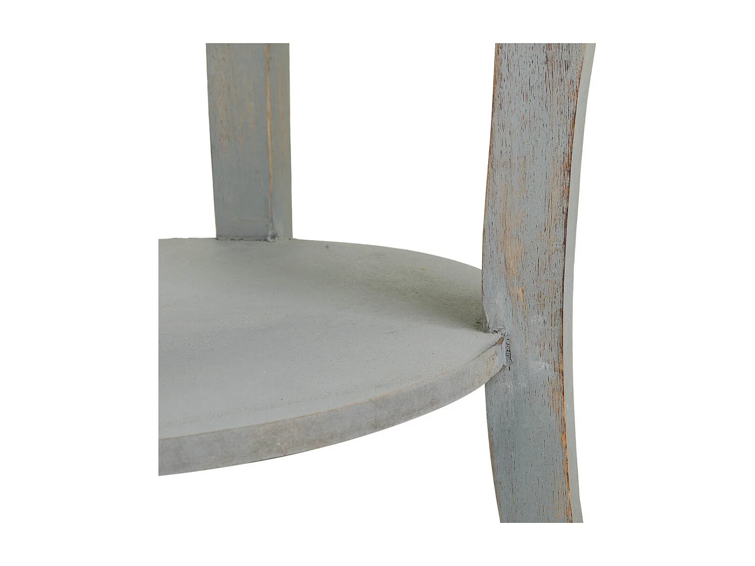 Table basse artisanale en bois gris 45 x 45 x 60 cm (h)