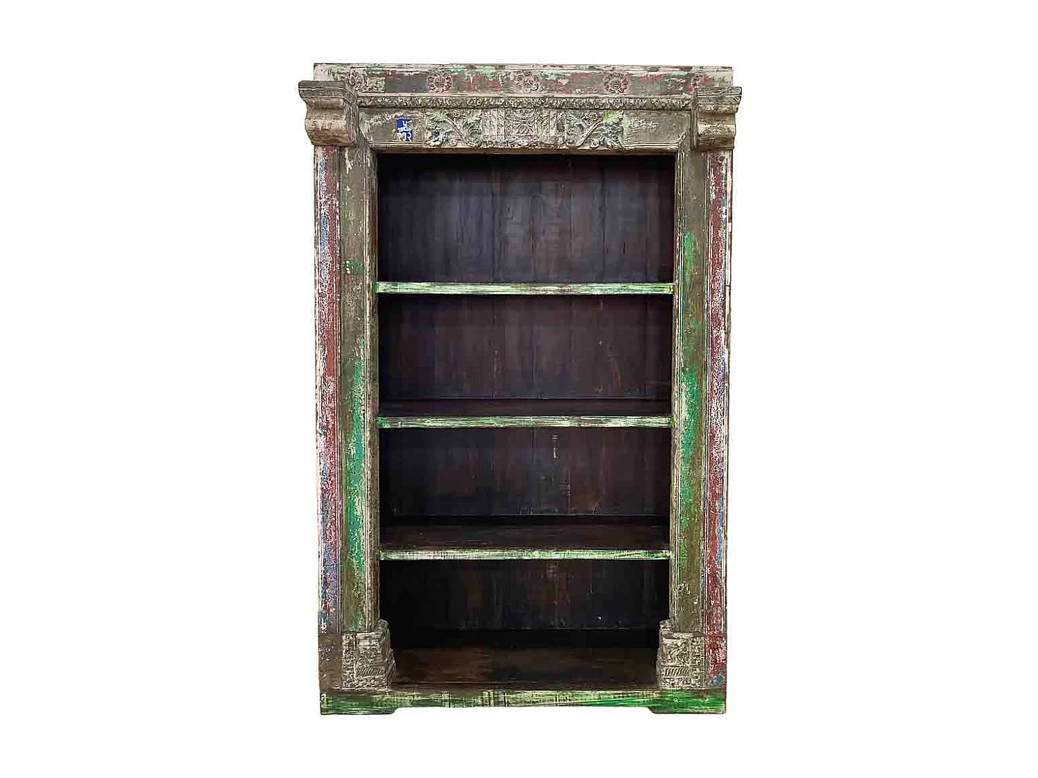 Estantería librería de madera artesanal 134x49x217h cm