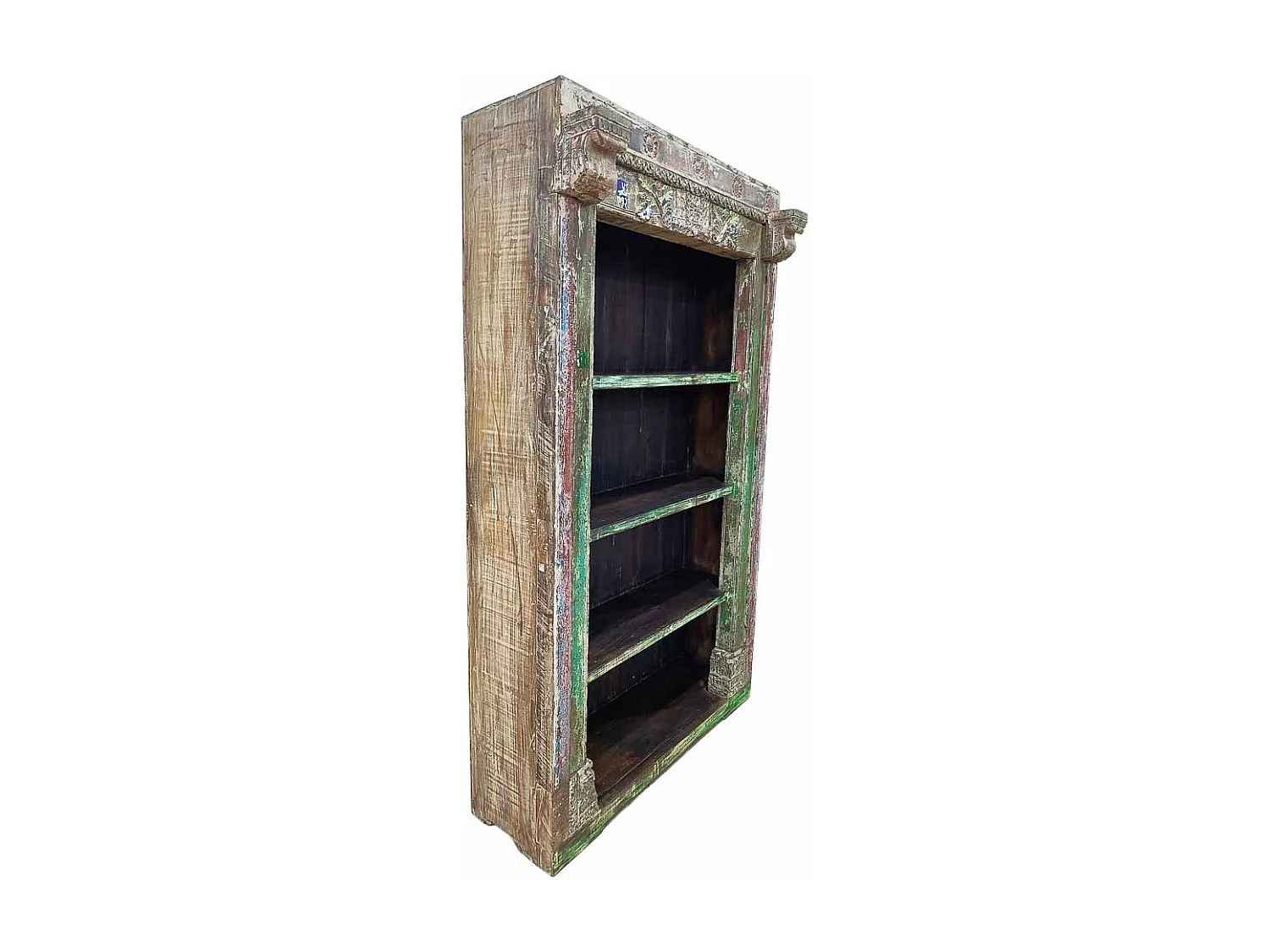 Estantería librería de madera artesanal 134x49x217h cm