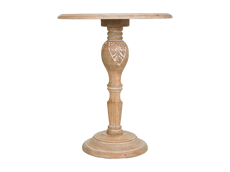 Mesa de centro de madera artesanal marrón 60x60x60h cm