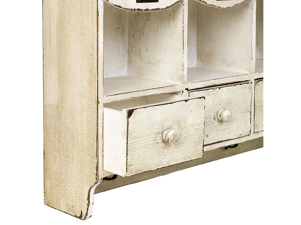 Estantería de madera beige 99,5x21,5x75h cm