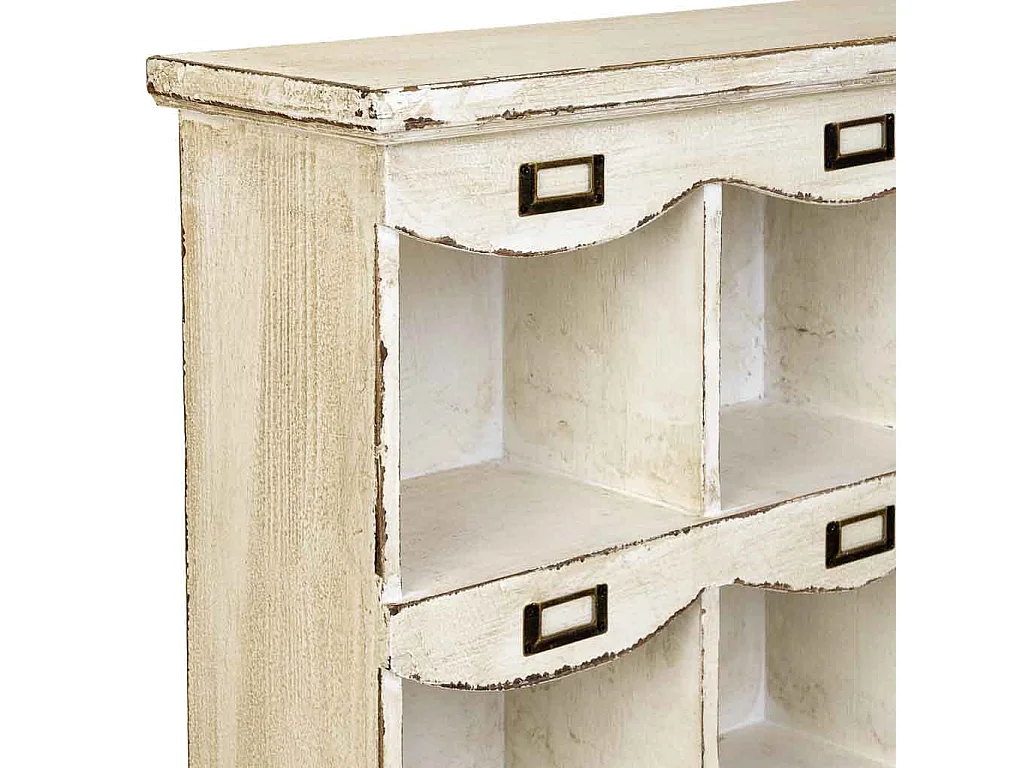 Estantería de madera beige 99,5x21,5x75h cm