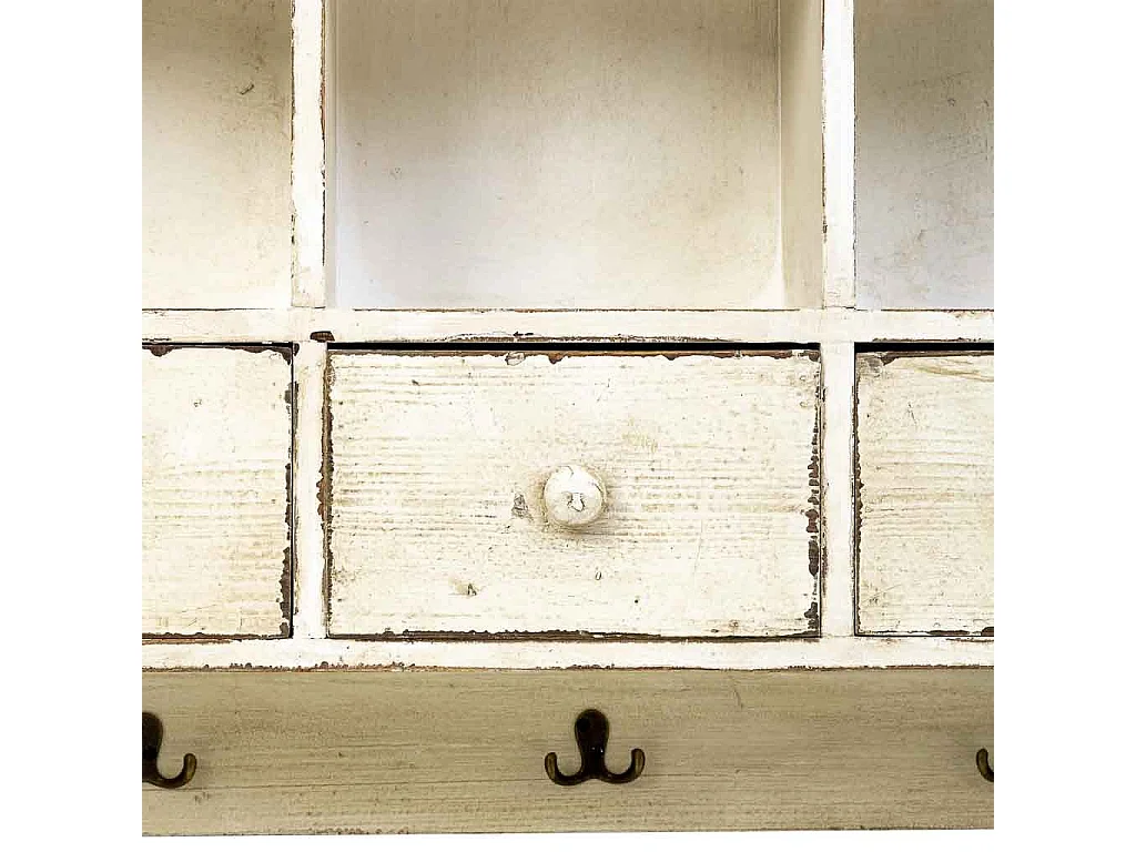 Estantería de madera beige 99,5x21,5x75h cm