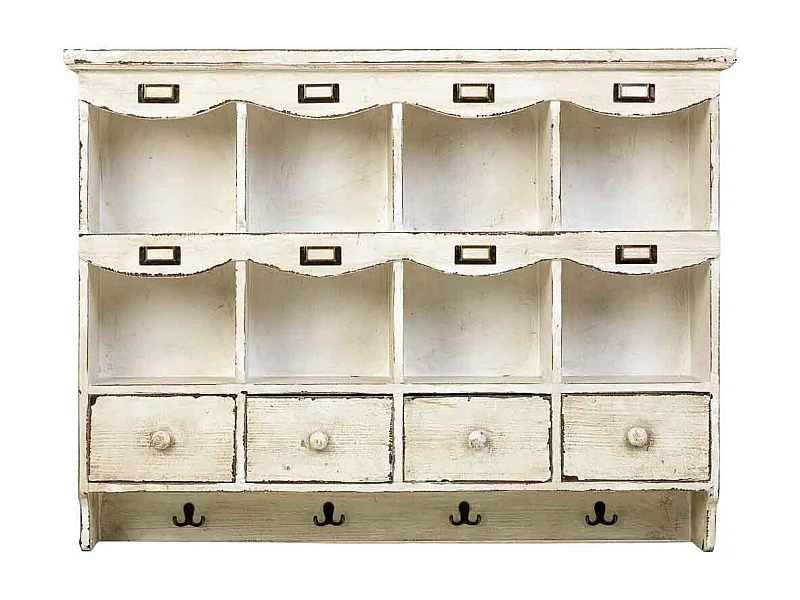 Estantería de madera beige 99,5x21,5x75h cm