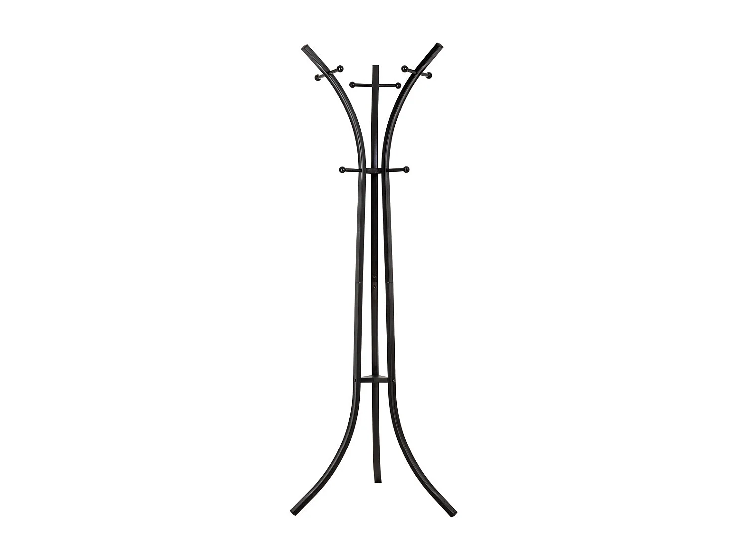 Perchero de metal negro y 6 ganchos 177x63x51h cm