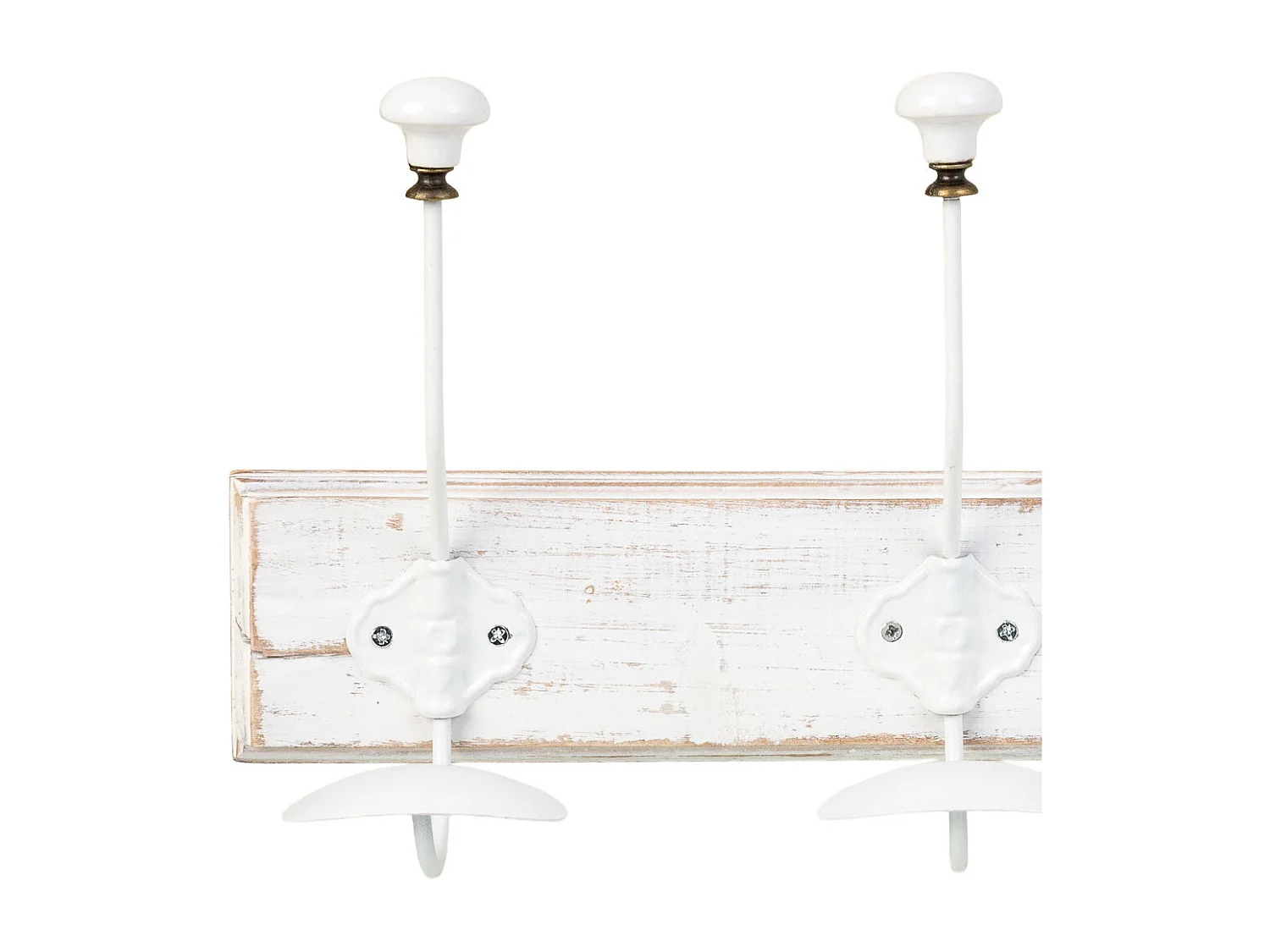 Patère murale en bois avec 4 crochets 52 x 1,3 x 8 cm