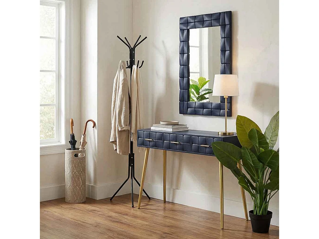 Cabideiro de metal preto 173h cm