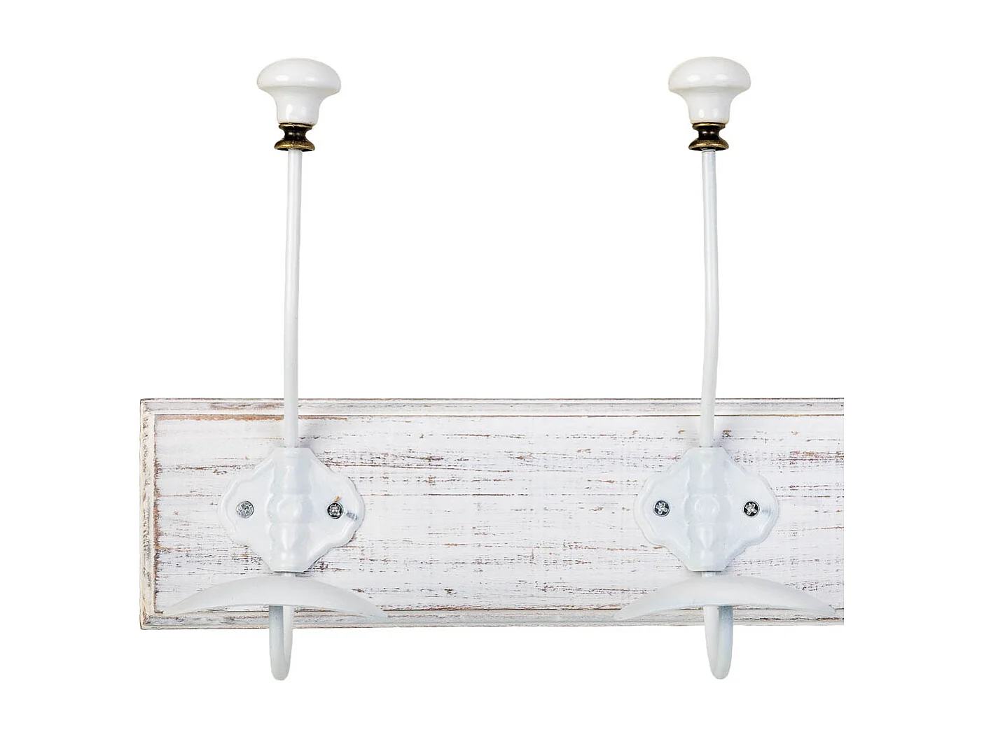 Patère murale en bois avec 3 crochets 39 x 1,3 x 8 cm