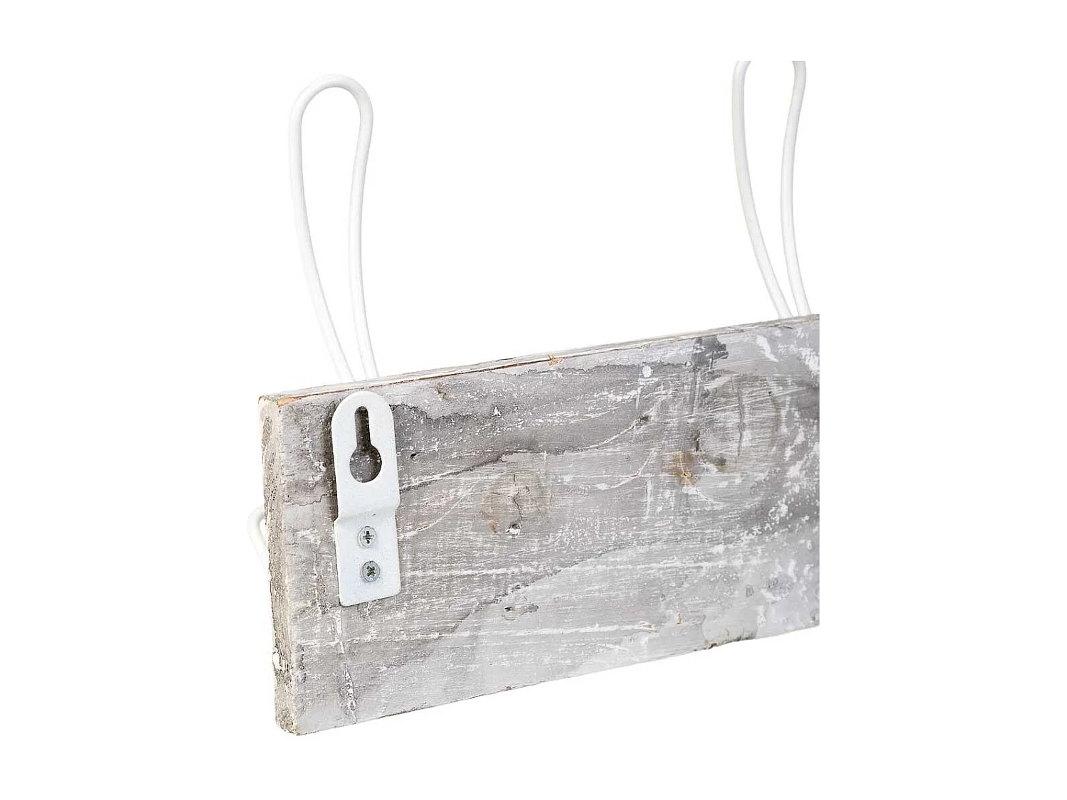 Patère murale en bois avec 4 crochets 49 x 2,3 x 8,2 cm