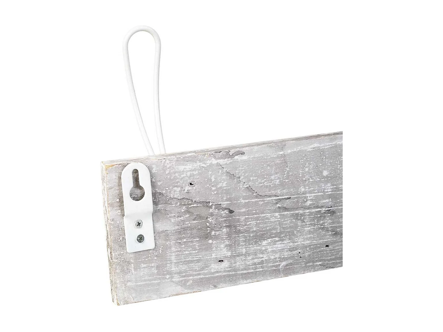 Patère murale en bois avec 5 crochets 63 x 2,3 x 8 cm