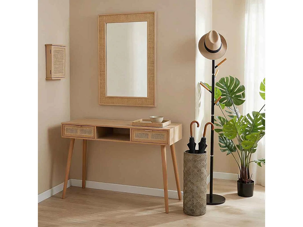 Porte-parapluie métal marron 20x20x54h cm