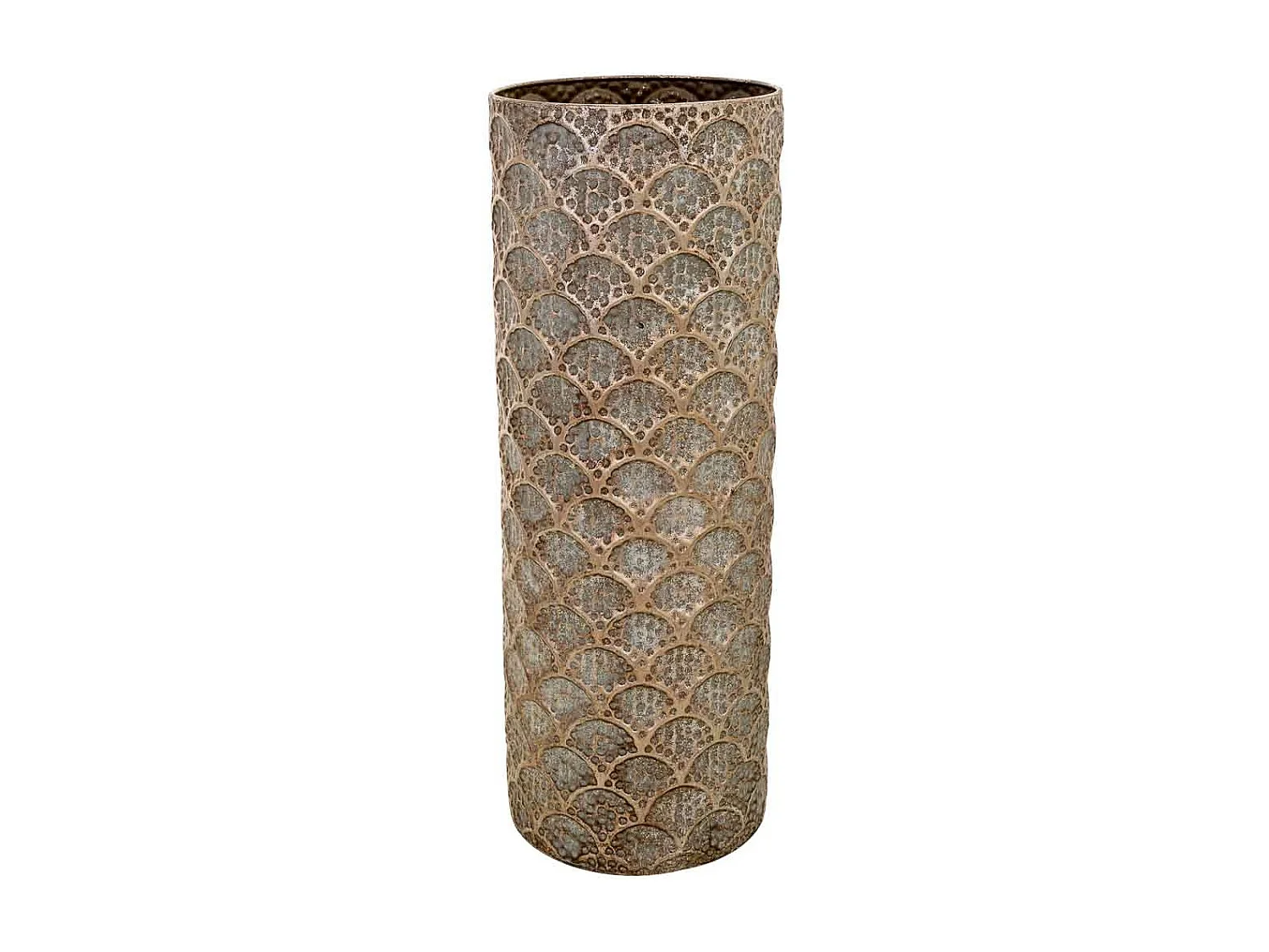 Porte-parapluie métal marron 20x20x54h cm