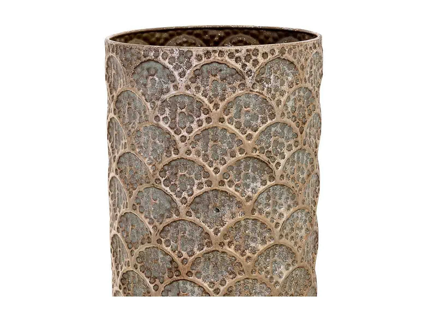 Porte-parapluie métal marron 20x20x54h cm