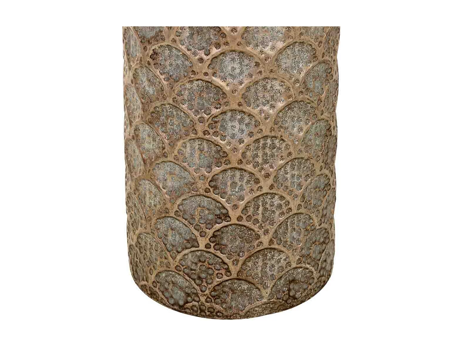 Porte-parapluie métal marron 20x20x54h cm