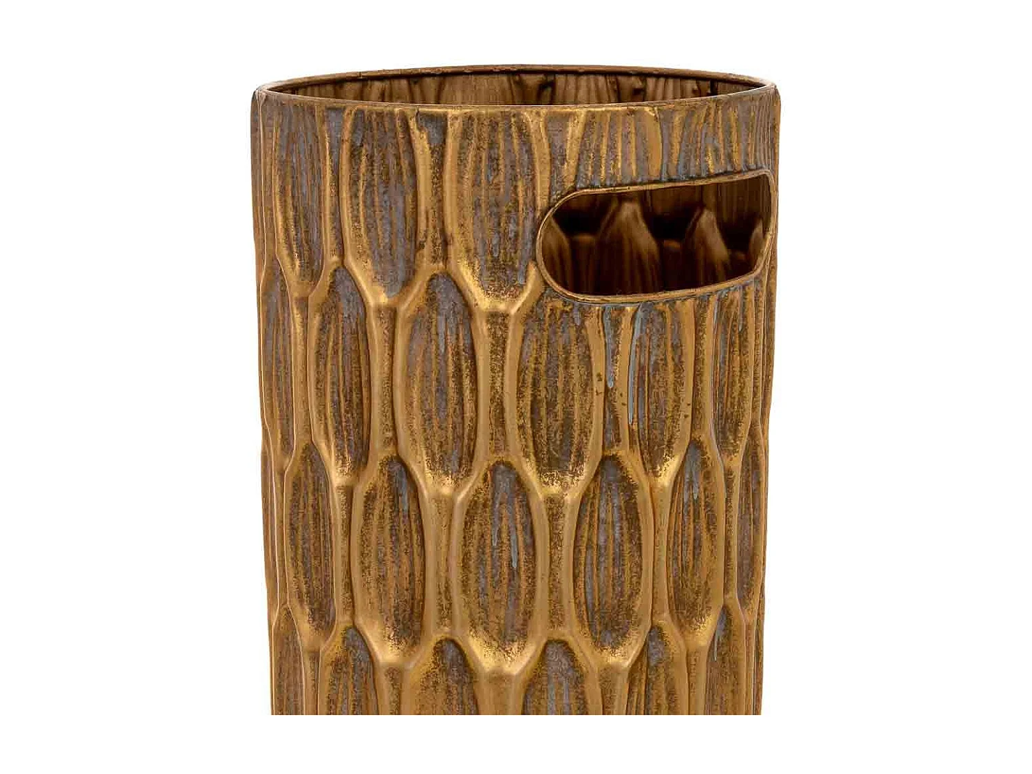 Porte-parapluie en métal doré 20 x 20 x 55 cm (hauteur)