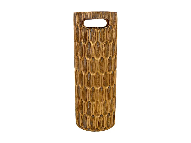 Porte-parapluie en métal doré 20 x 20 x 55 cm (hauteur)