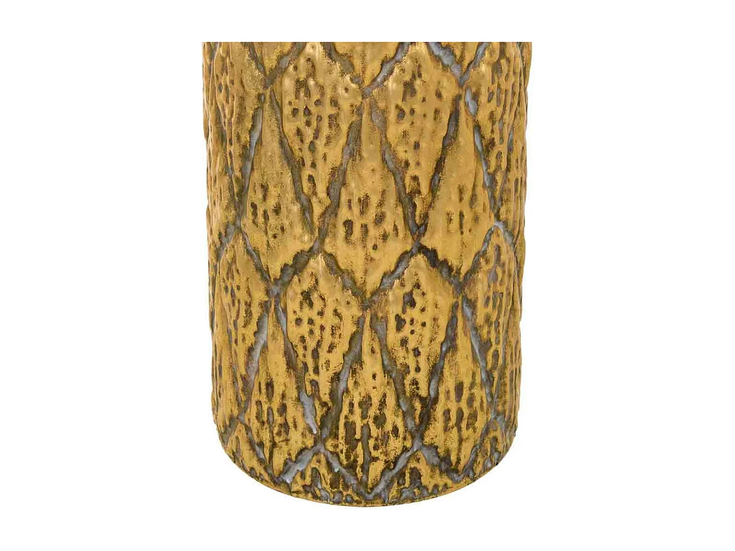 Paragüero de metal dorado 20.5x20.5x50.5h cm