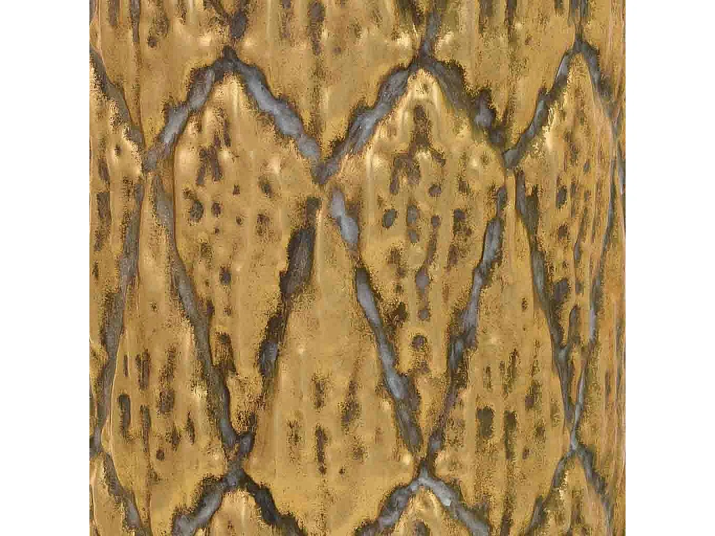 Paragüero de metal dorado 20.5x20.5x50.5h cm