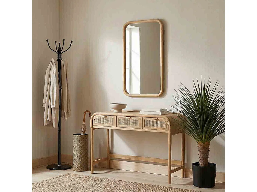 Porte-parapluie en métal doré 20 x 20 x 54 cm (hauteur)