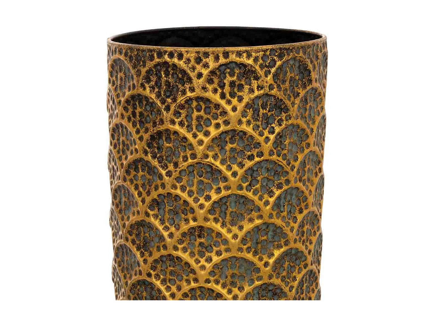 Porte-parapluie en métal doré 20 x 20 x 54 cm (hauteur)