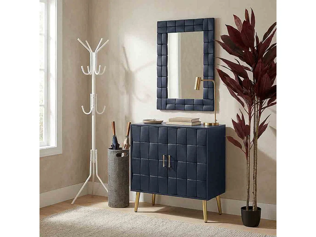 Porte-parapluie métal noir 20x20x55h cm