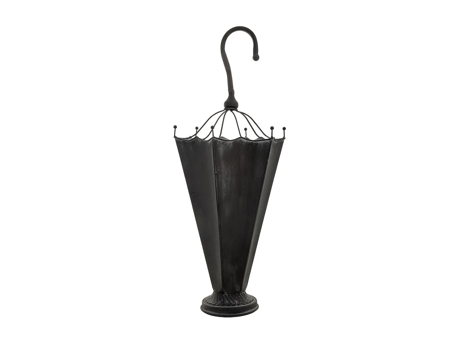 Porte-parapluie en métal noir : 32,5 x 28,5 x 81,5 cm (hauteur)