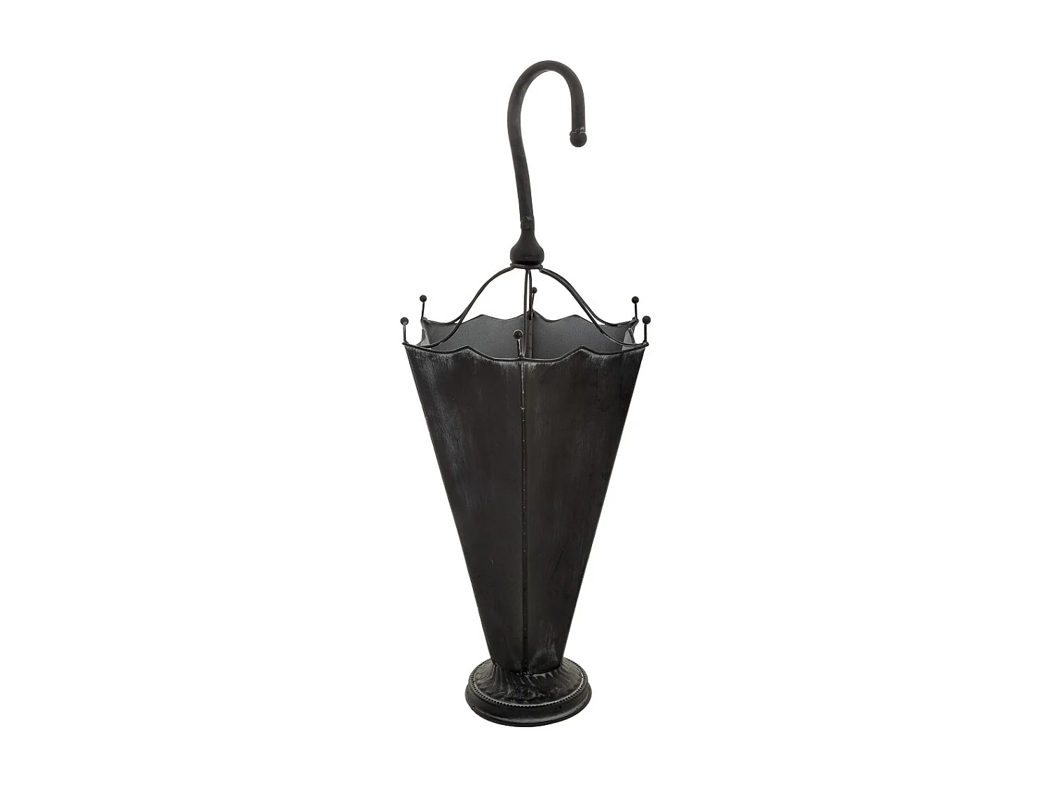 Porte-parapluie en métal noir : 32,5 x 28,5 x 81,5 cm (hauteur)