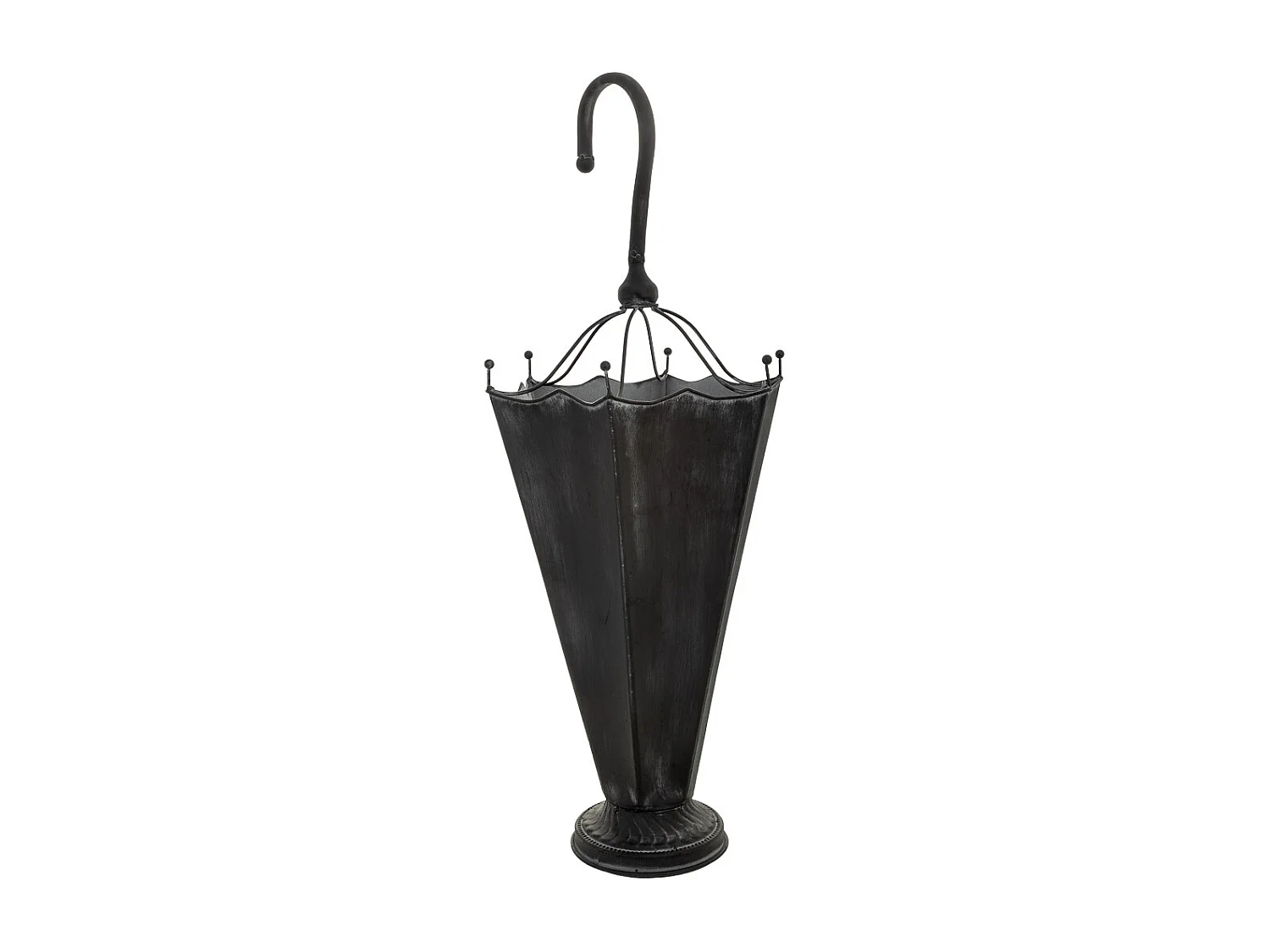 Porte-parapluie en métal noir : 32,5 x 28,5 x 81,5 cm (hauteur)