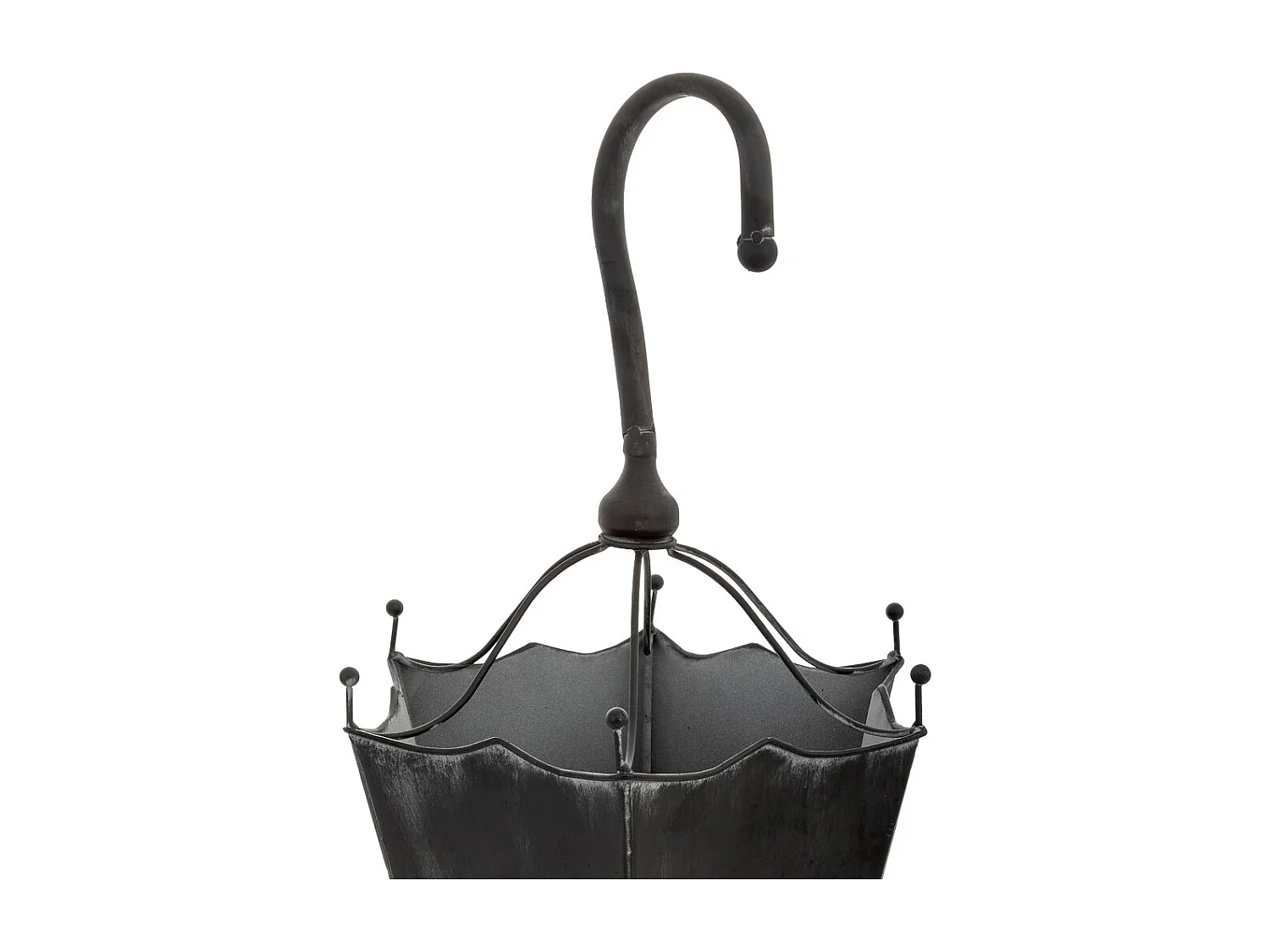 Porte-parapluie en métal noir : 32,5 x 28,5 x 81,5 cm (hauteur)