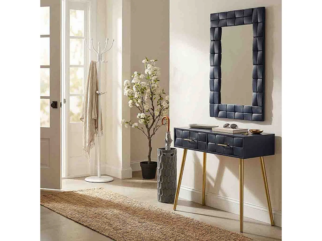 Porte-parapluie en métal noir 20 x 20 x 55 cm (hauteur)