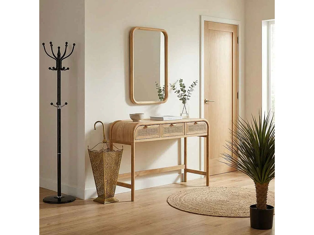 Porte-parapluie en métal doré 27,5 x 27,5 x 80 cm (h)