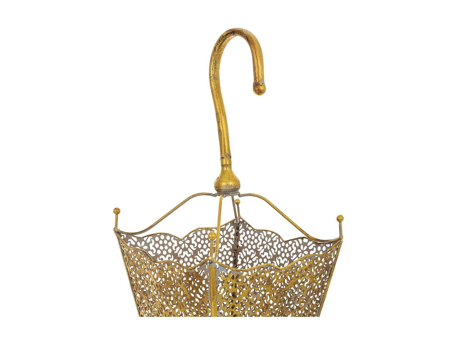 Porte-parapluie en métal doré 27,5 x 27,5 x 80 cm (h)