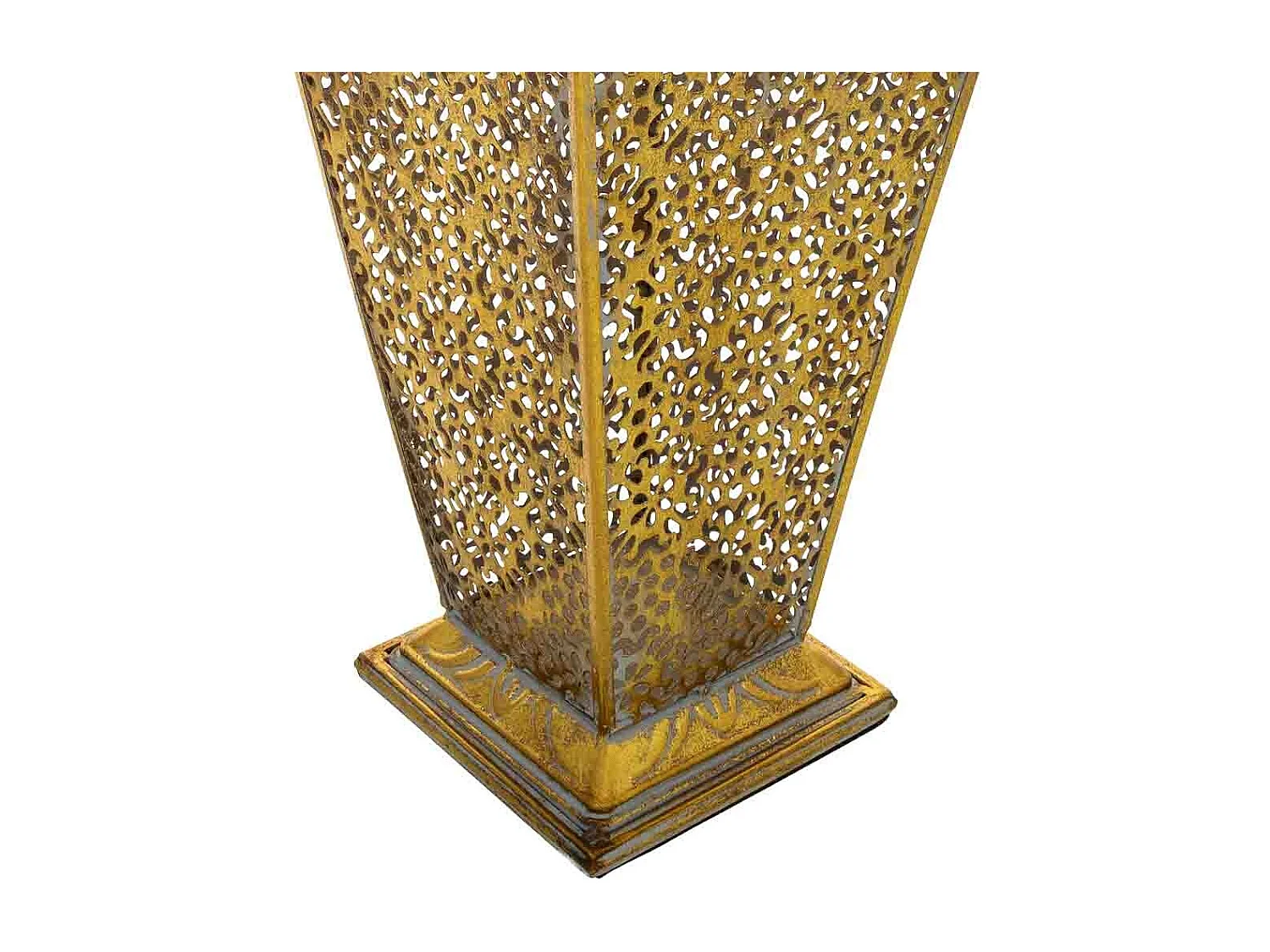 Porte-parapluie en métal doré 27,5 x 27,5 x 80 cm (h)