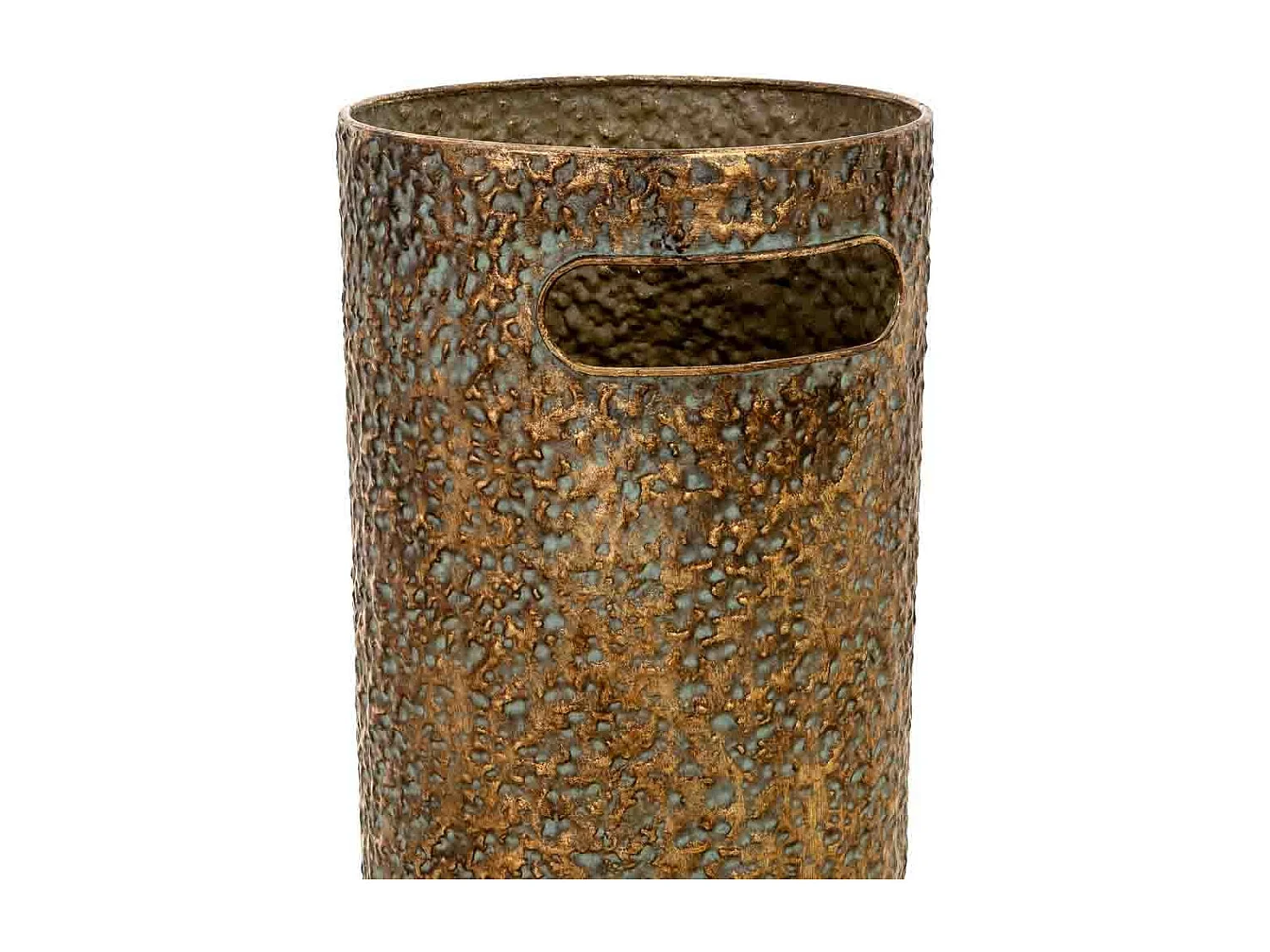 Paragüero de metal dorado 20.5x20.5x55h cm