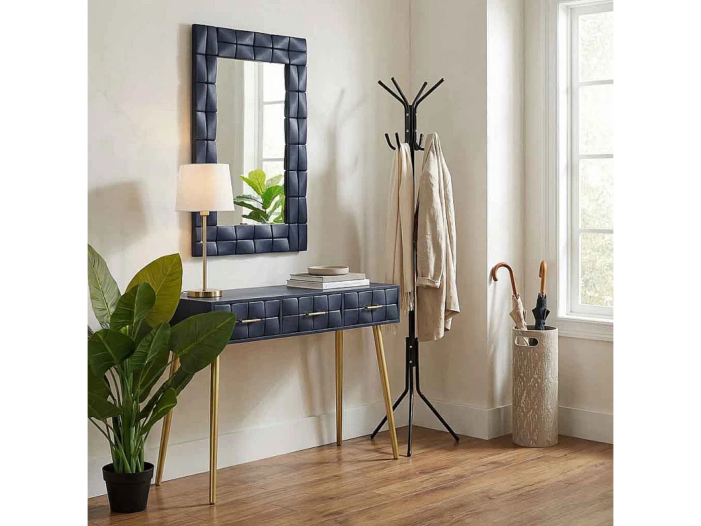 Porte-parapluie en métal gris 20,5 x 20,5 x 50,5 cm (hauteur)