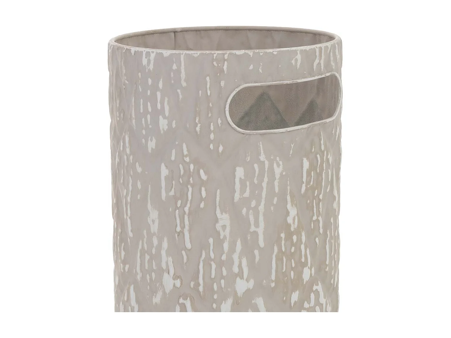 Porte-parapluie en métal gris 20,5 x 20,5 x 50,5 cm (hauteur)