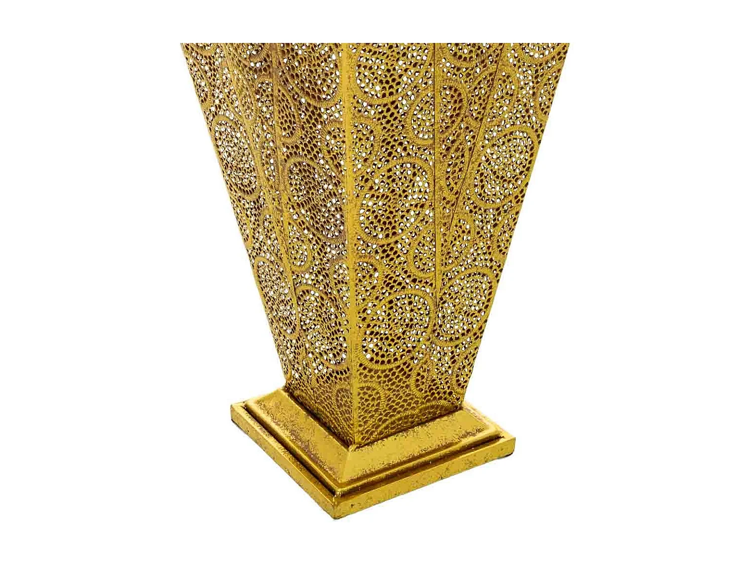 Porte-parapluie en métal doré : 29 x 29 x 82,5 cm (hauteur)